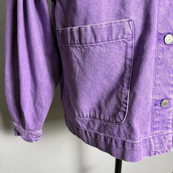 Levi's Fresh Esther Modern Cotton Jacket, Size Large, Purple, 100% Cotton, Denim - Picture 8 of 16